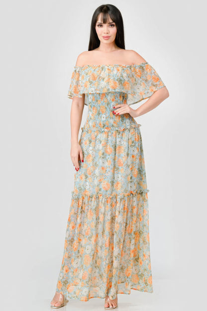 Floral Smocked Maxi Dress