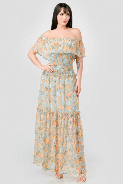 Floral Smocked Maxi Dress