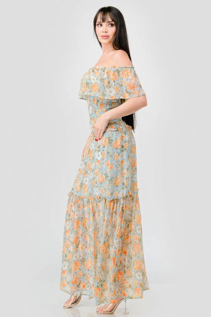 Floral Smocked Maxi Dress