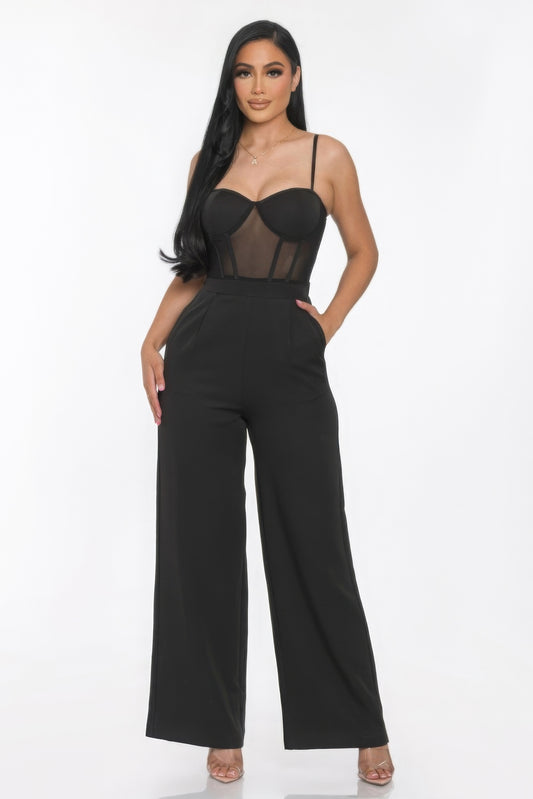 Mesh Cup Jumpsuit