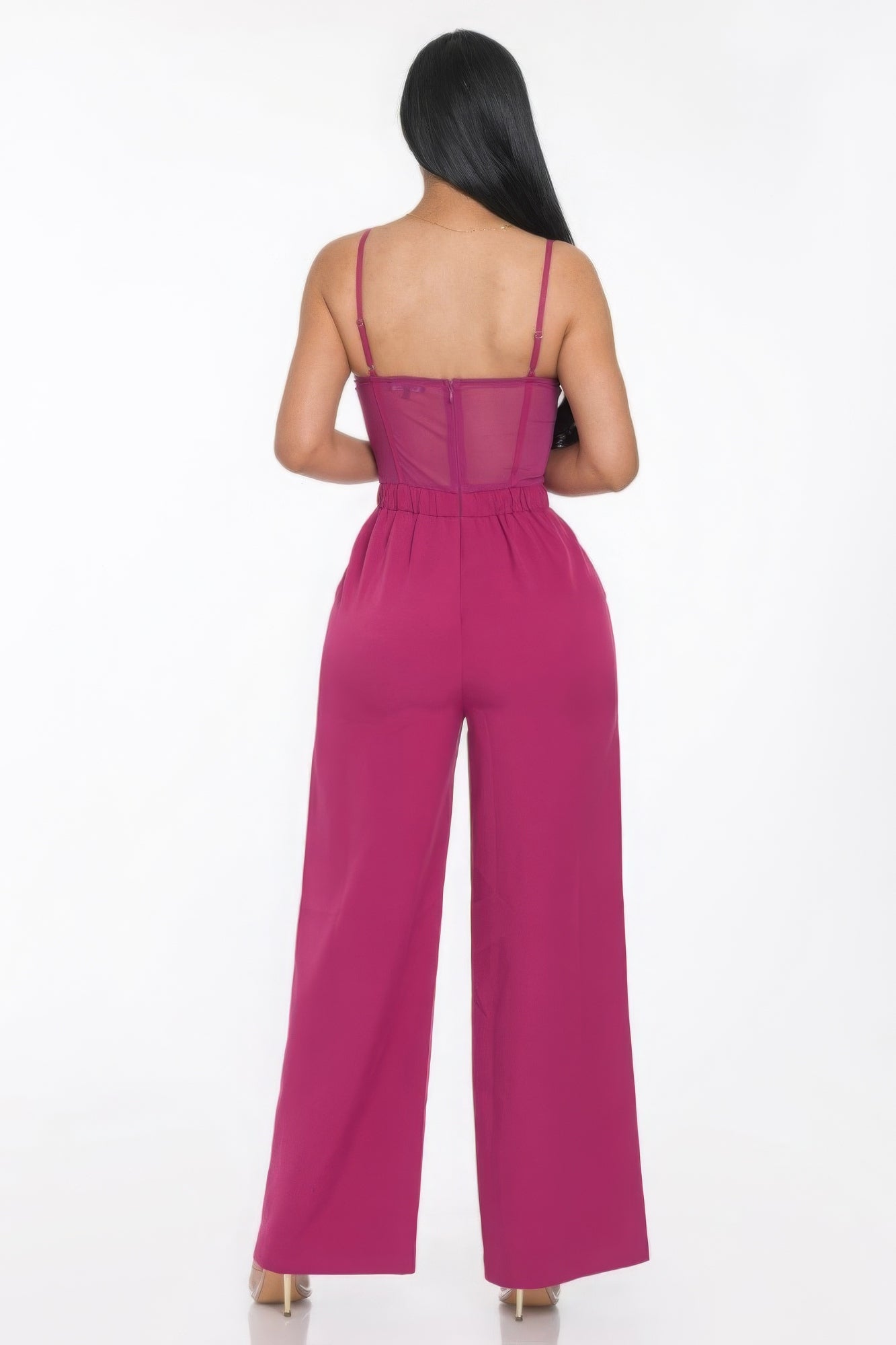 mesh cup jumpsuit