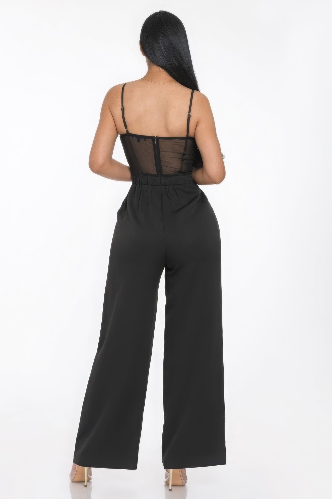 mesh cup jumpsuit