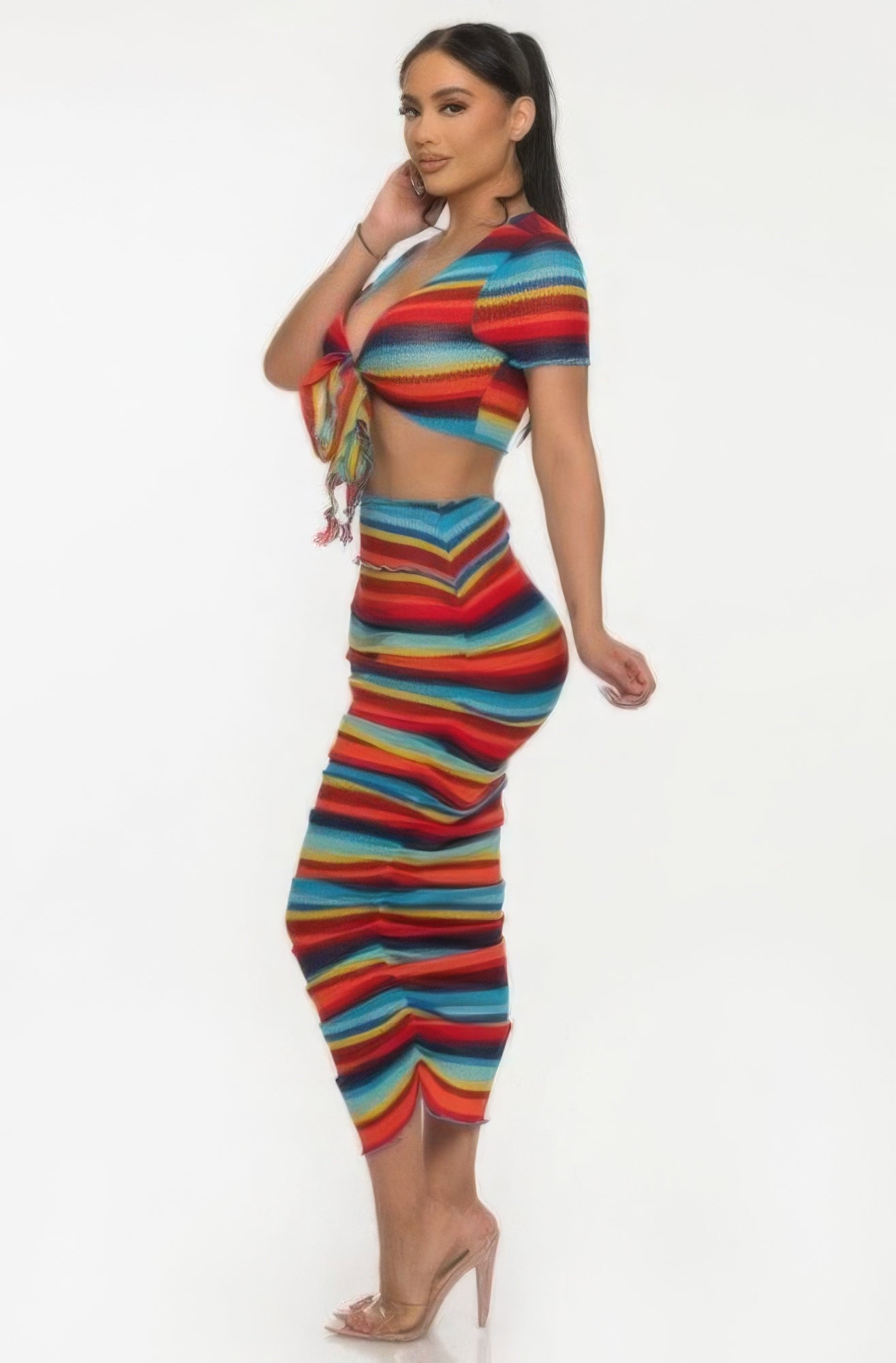 beach sarong skirt set