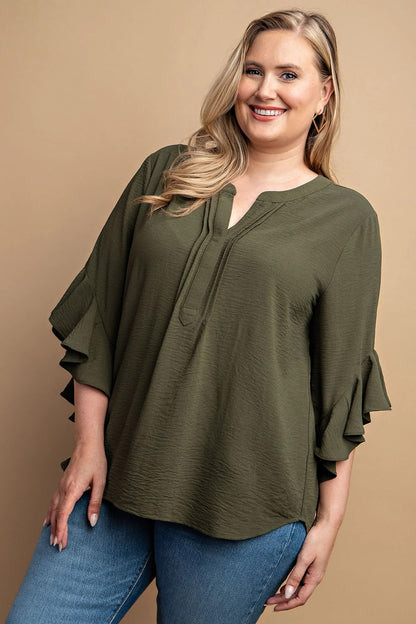 Ruffled Detail Top