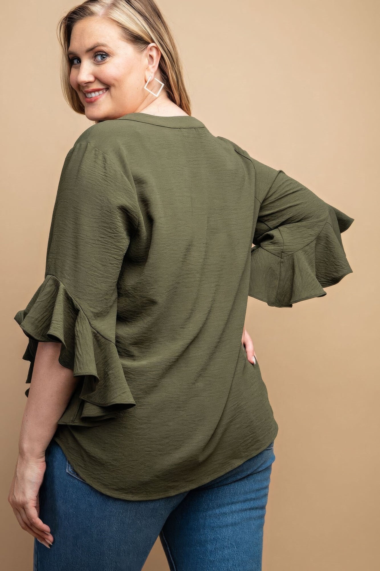 ruffled detail top