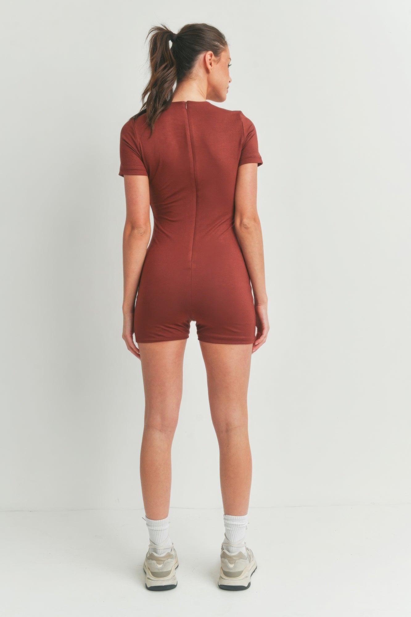 solid bodycon jumpsuit