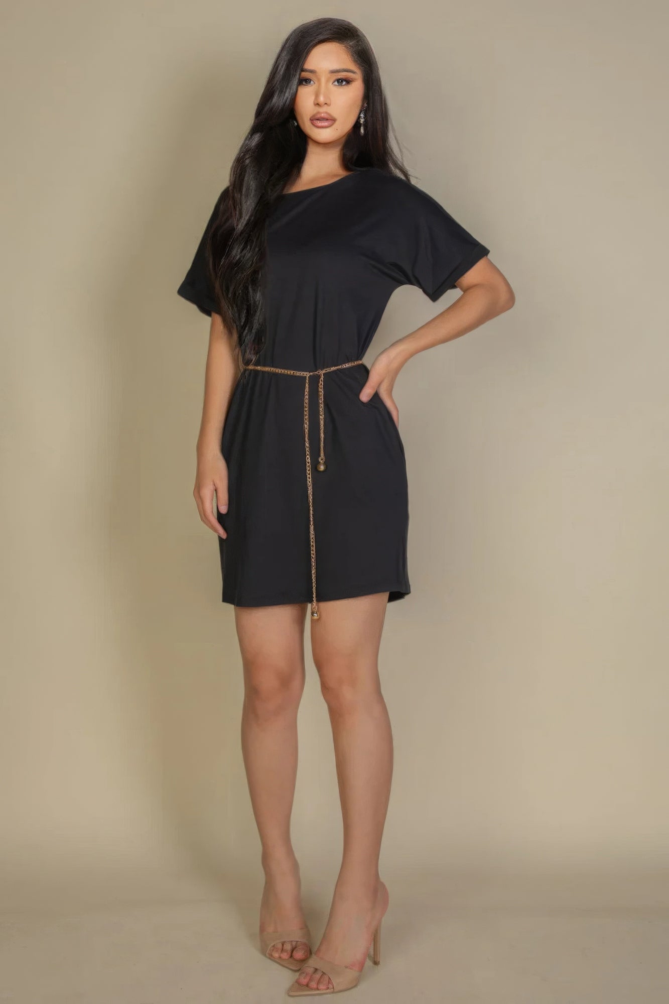 side pocket mini dress