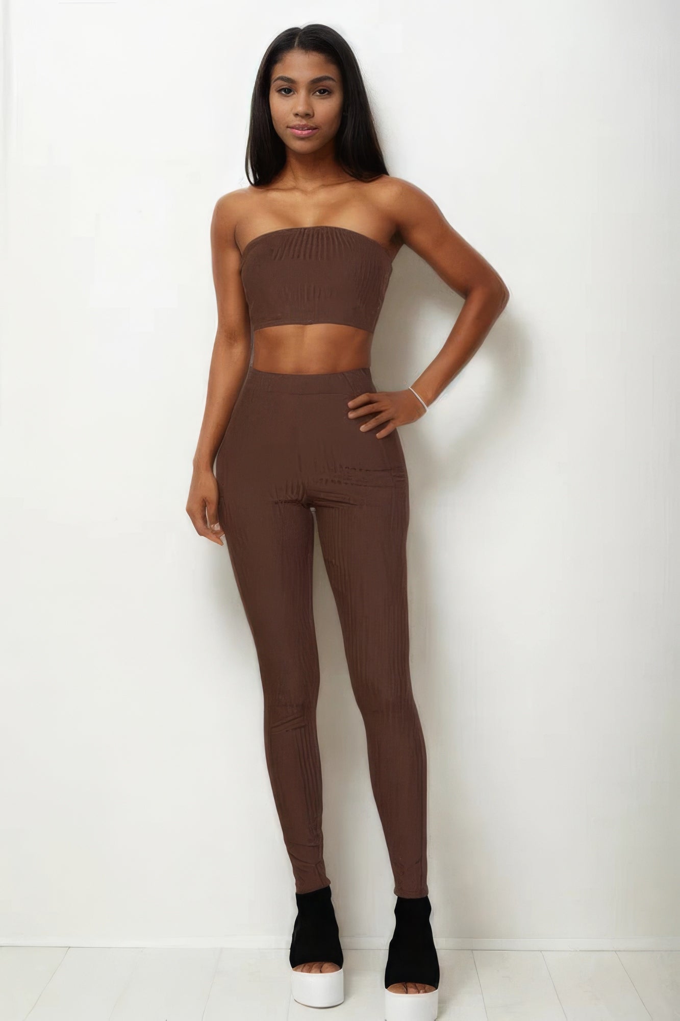 ribbed top & leggings set