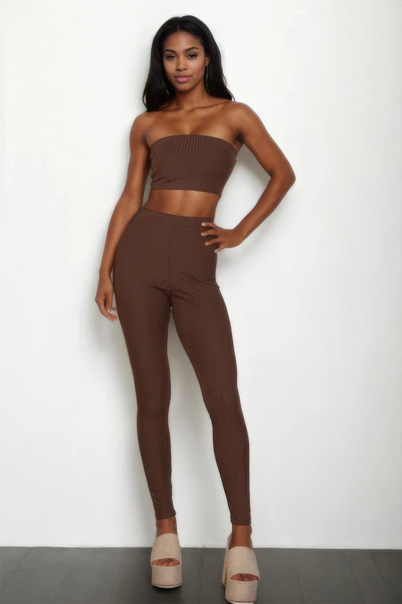 ribbed top & leggings set