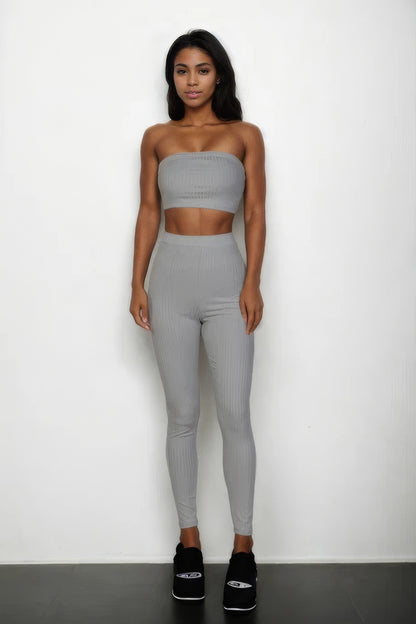 Ribbed Top & Leggings Set