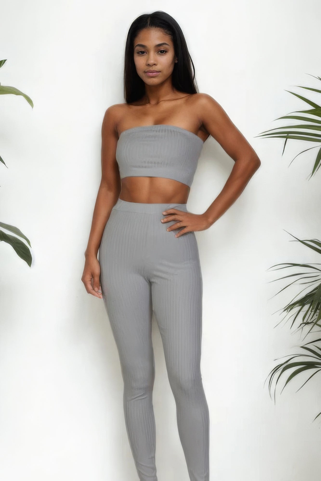 ribbed top & leggings set