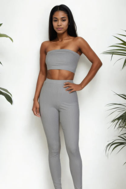 Ribbed Top & Leggings Set