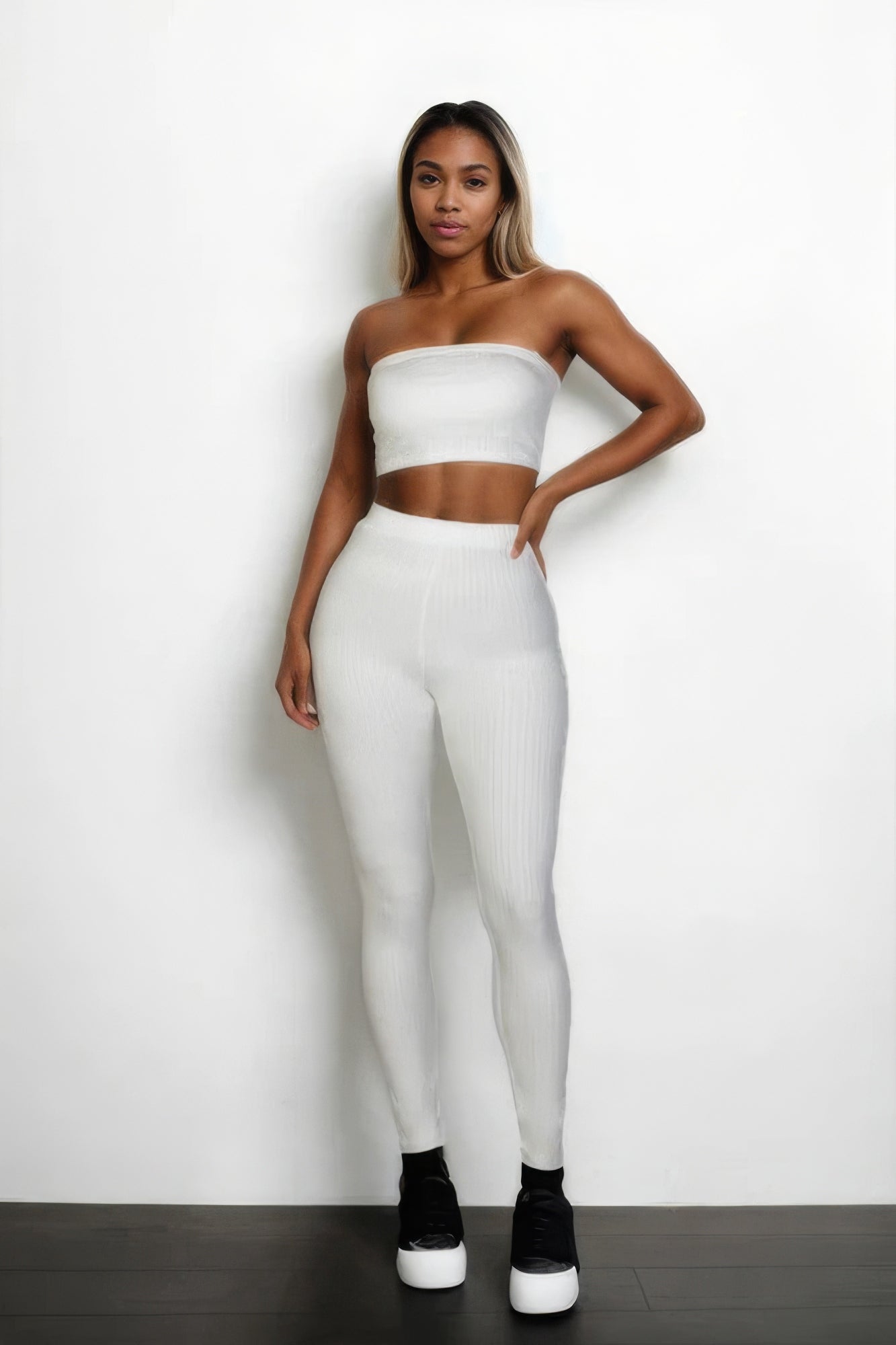 ribbed top & leggings set