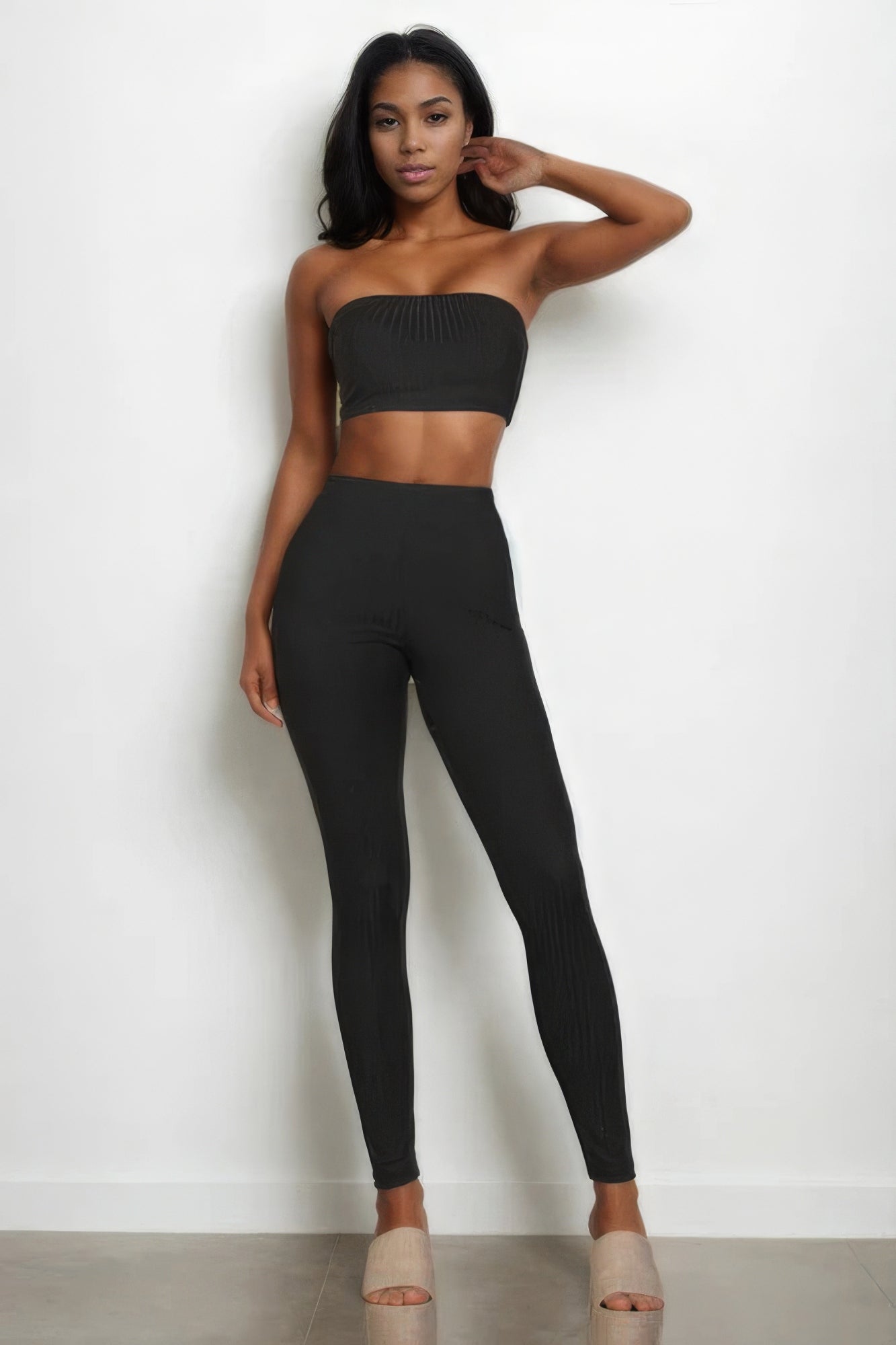 ribbed top & leggings set