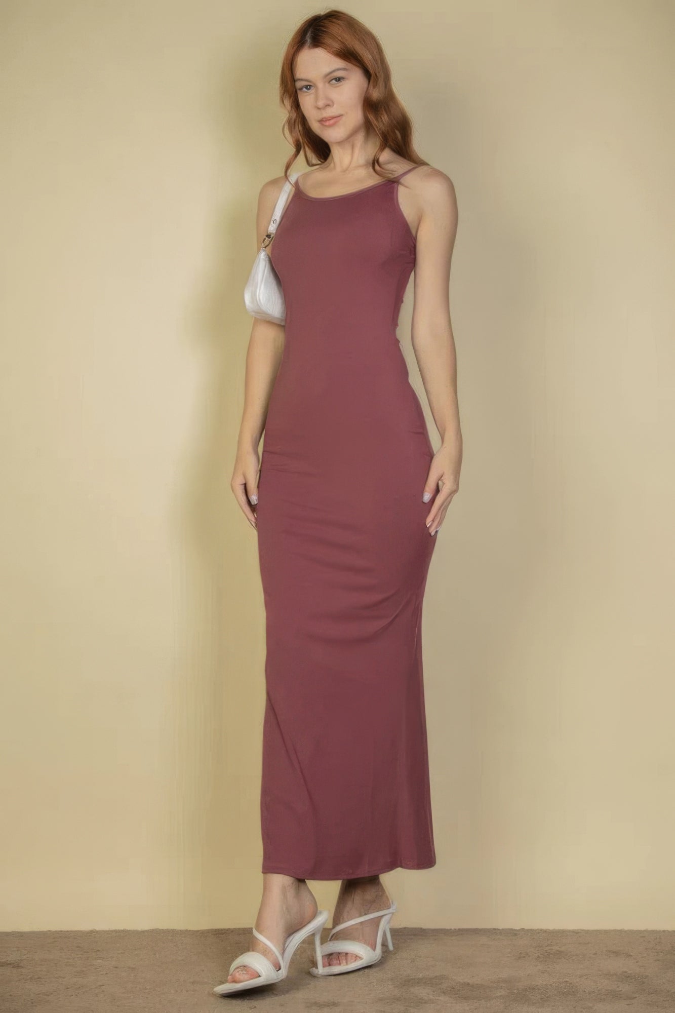 ribbed mermaid maxi dress