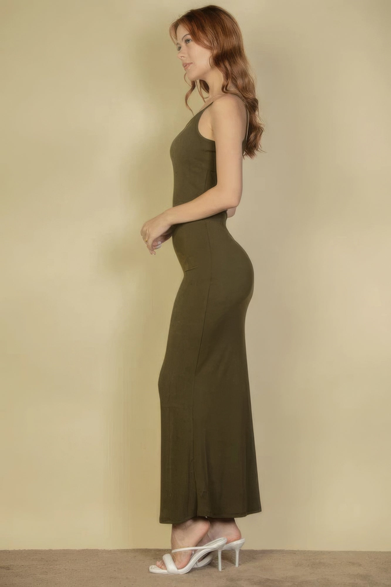 ribbed mermaid maxi dress