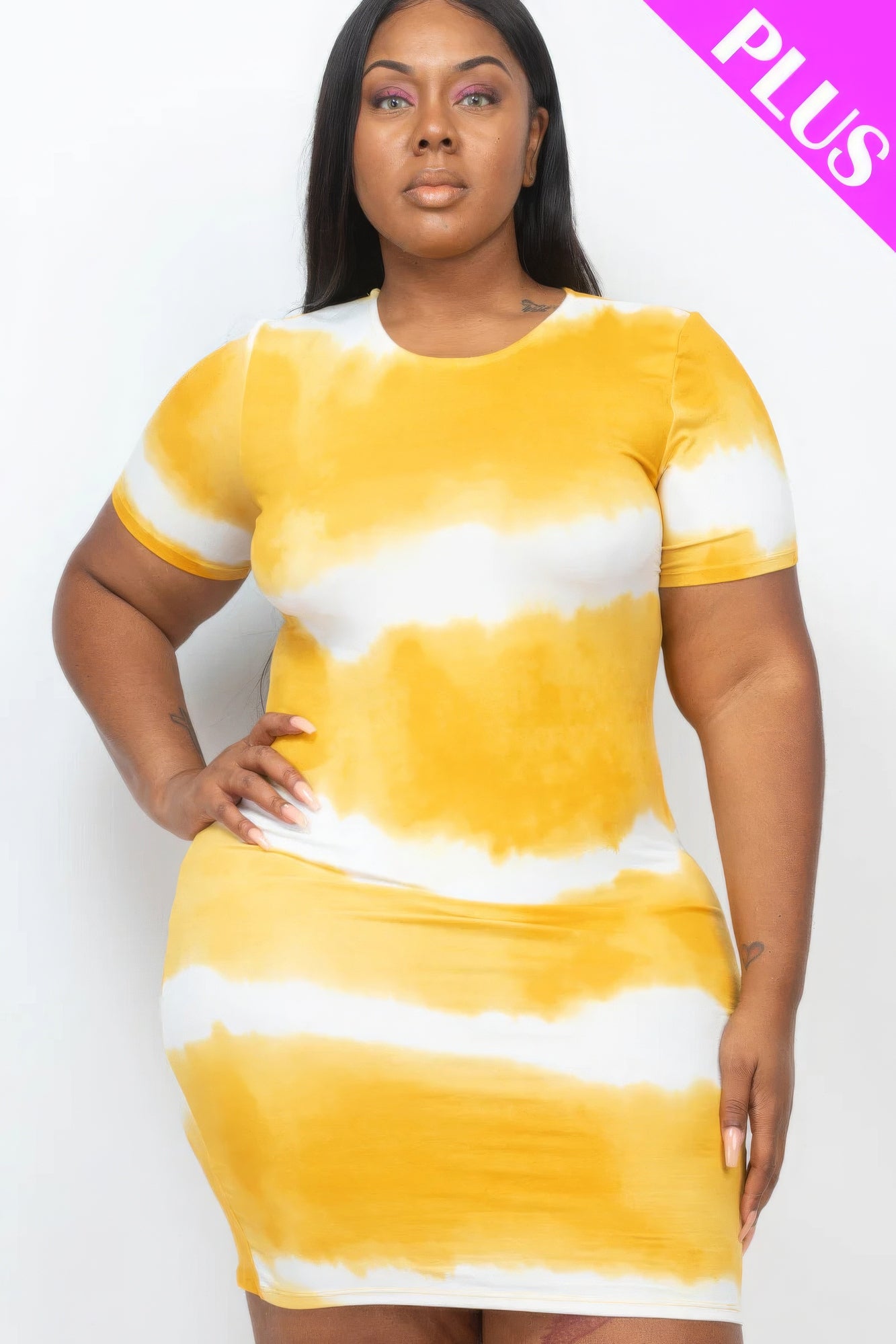 tie-dye bodycon dress