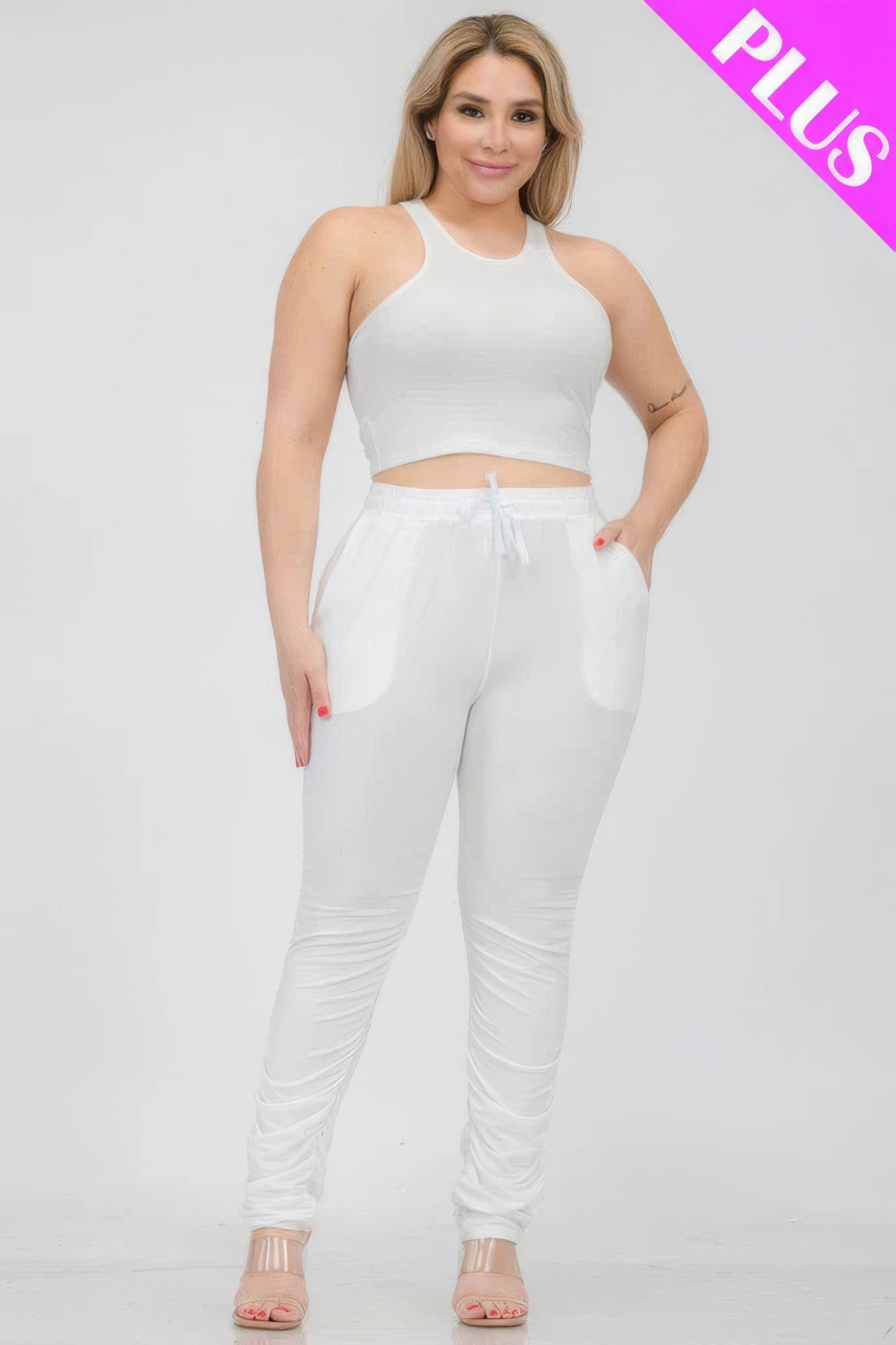 crop tank top & pants set