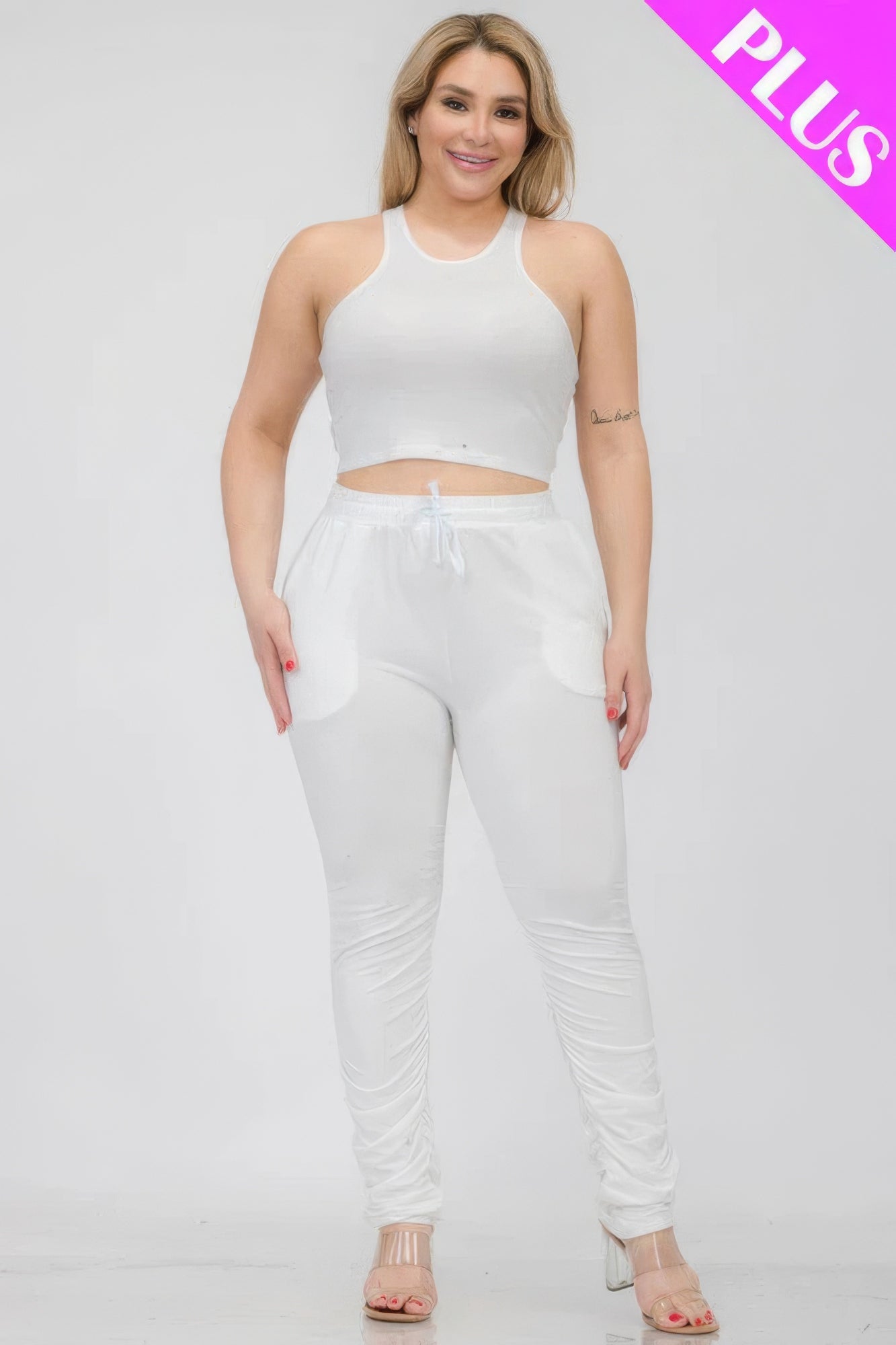 crop tank top & pants set