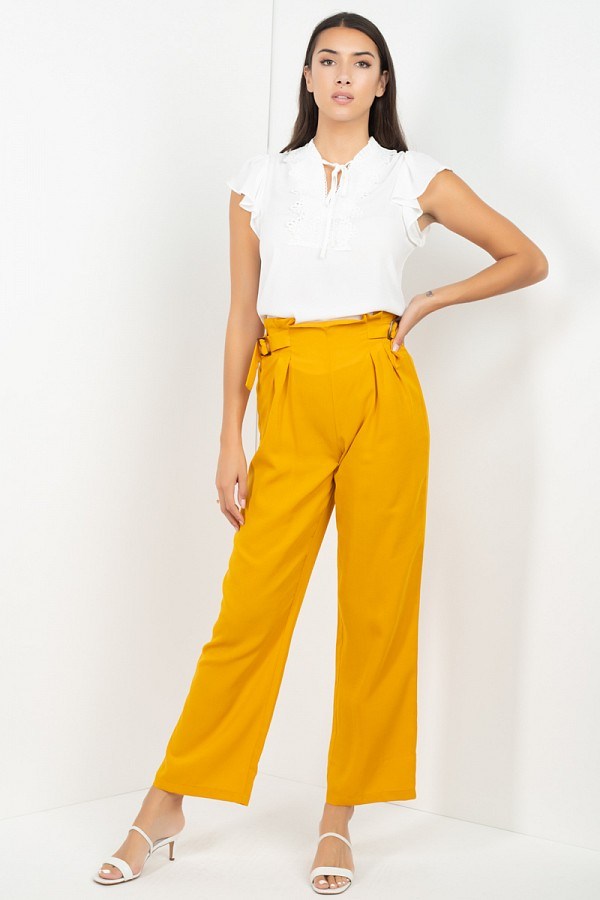 high waist wide pants