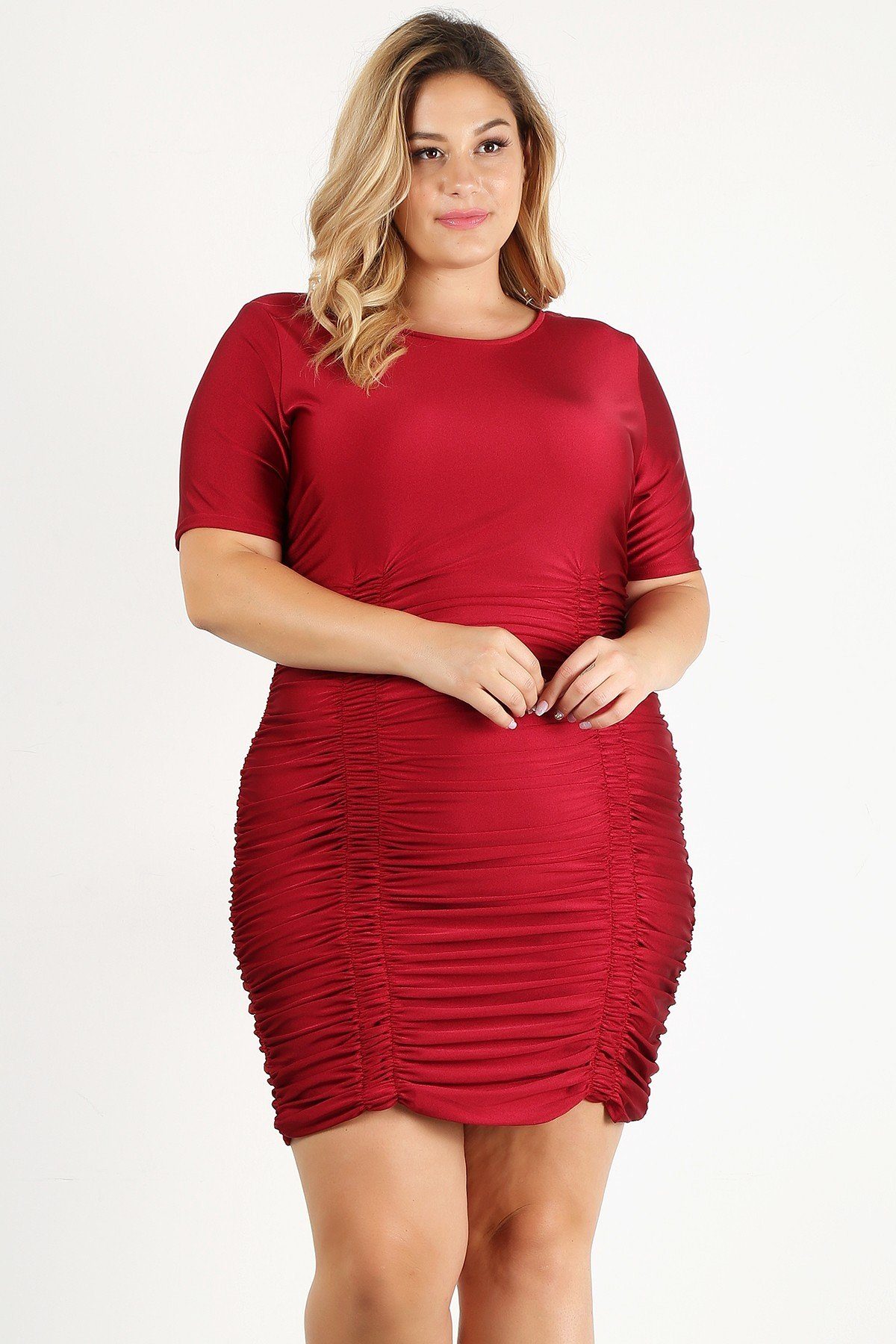 solid bodycon mini dress