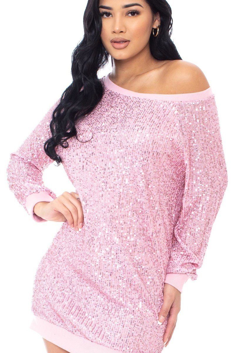 sequin mini dress