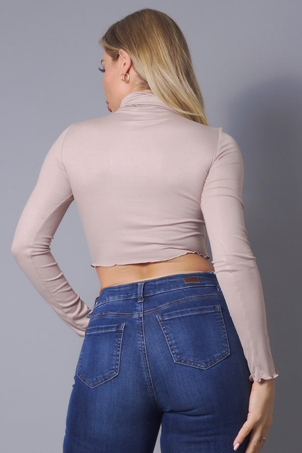 long sleeve edge top