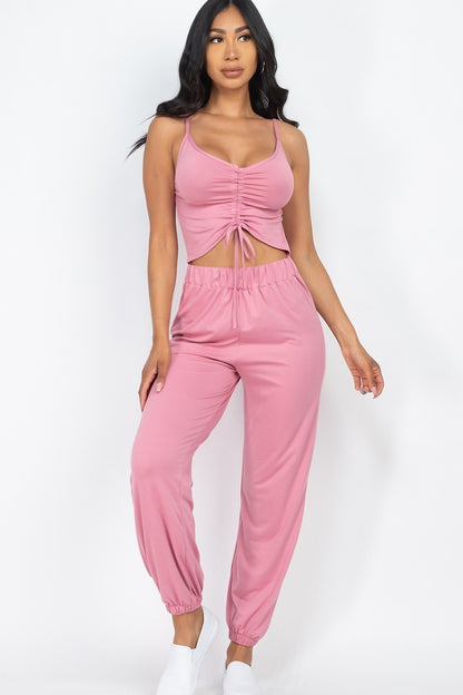 Front Ruched Jumpsuit