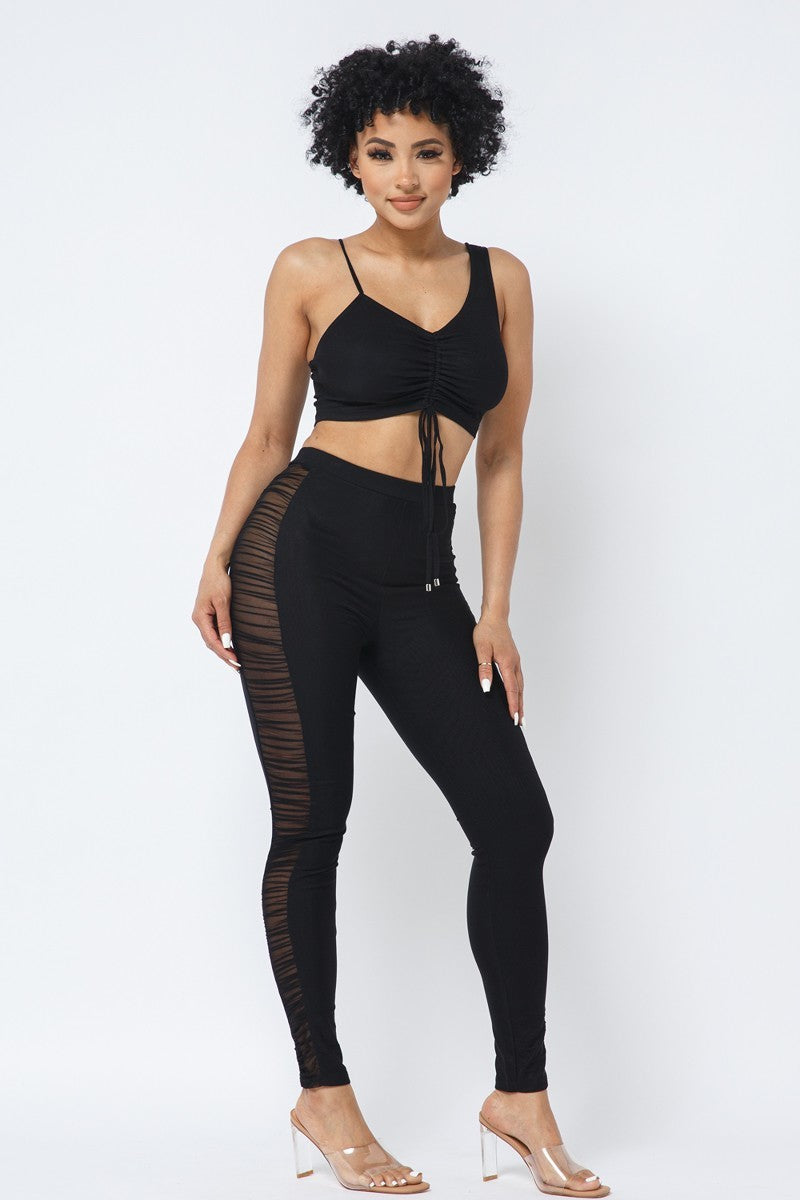 strap crop top & leggings