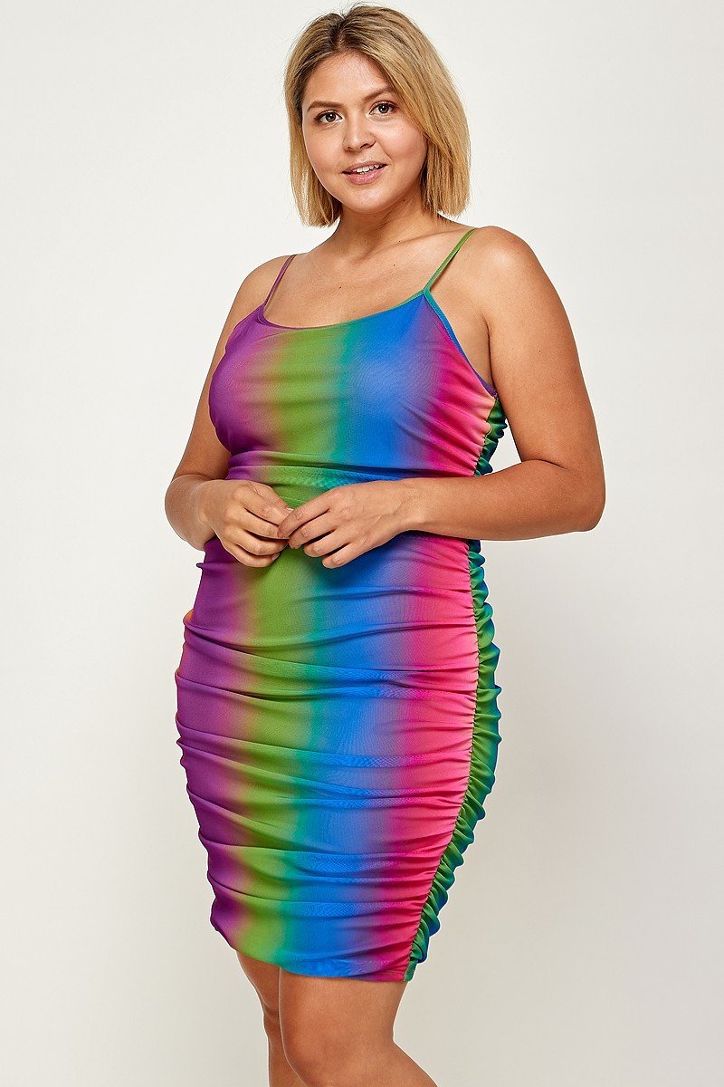 rainbow ombre cami dress