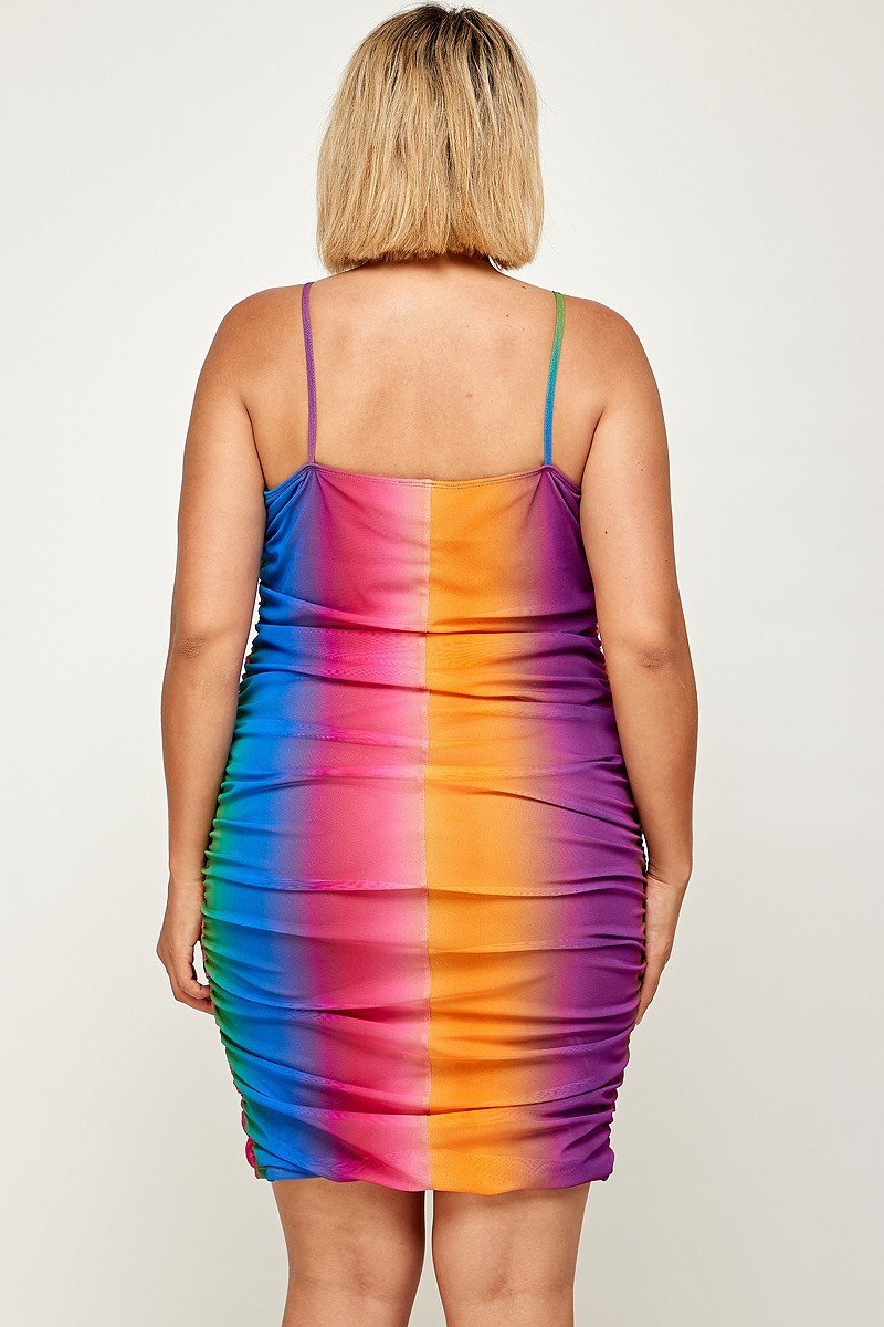 rainbow ombre cami dress