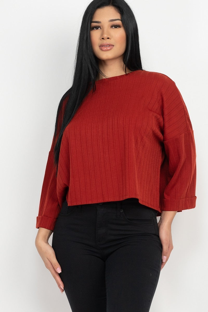 drop shoulder top