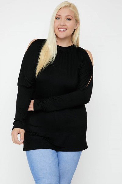 long sleeve solid top