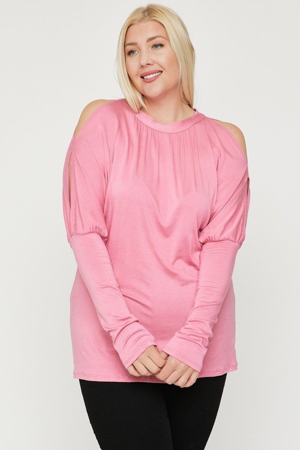 long sleeve solid top