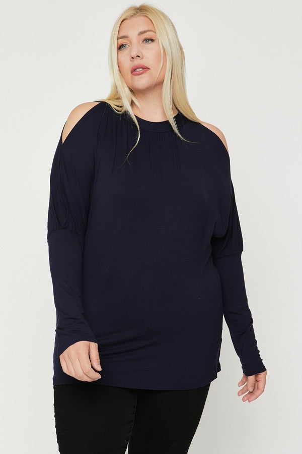 long sleeve solid top