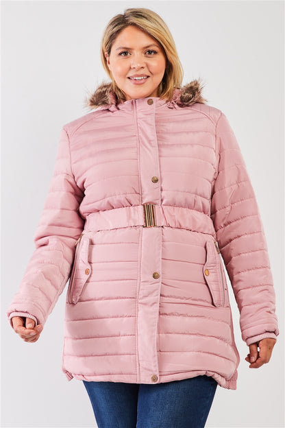 Faux Fur Hood Puffer Jacket