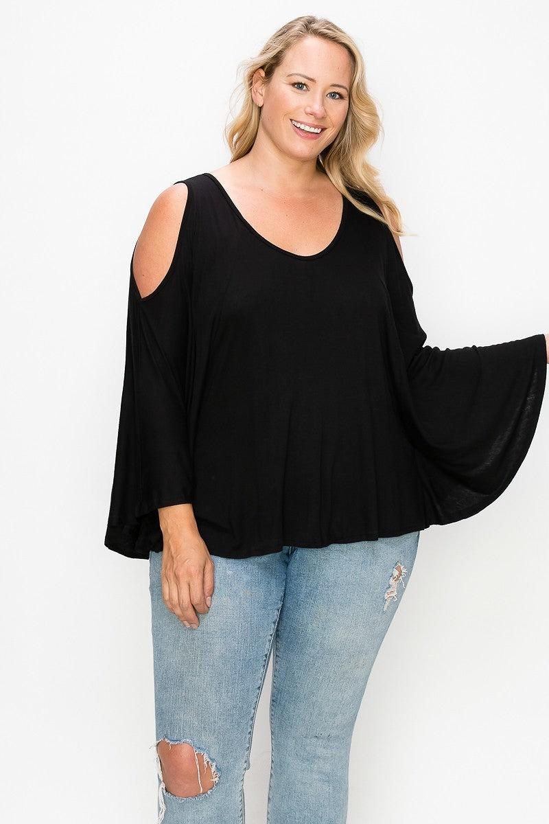 open shoulder top