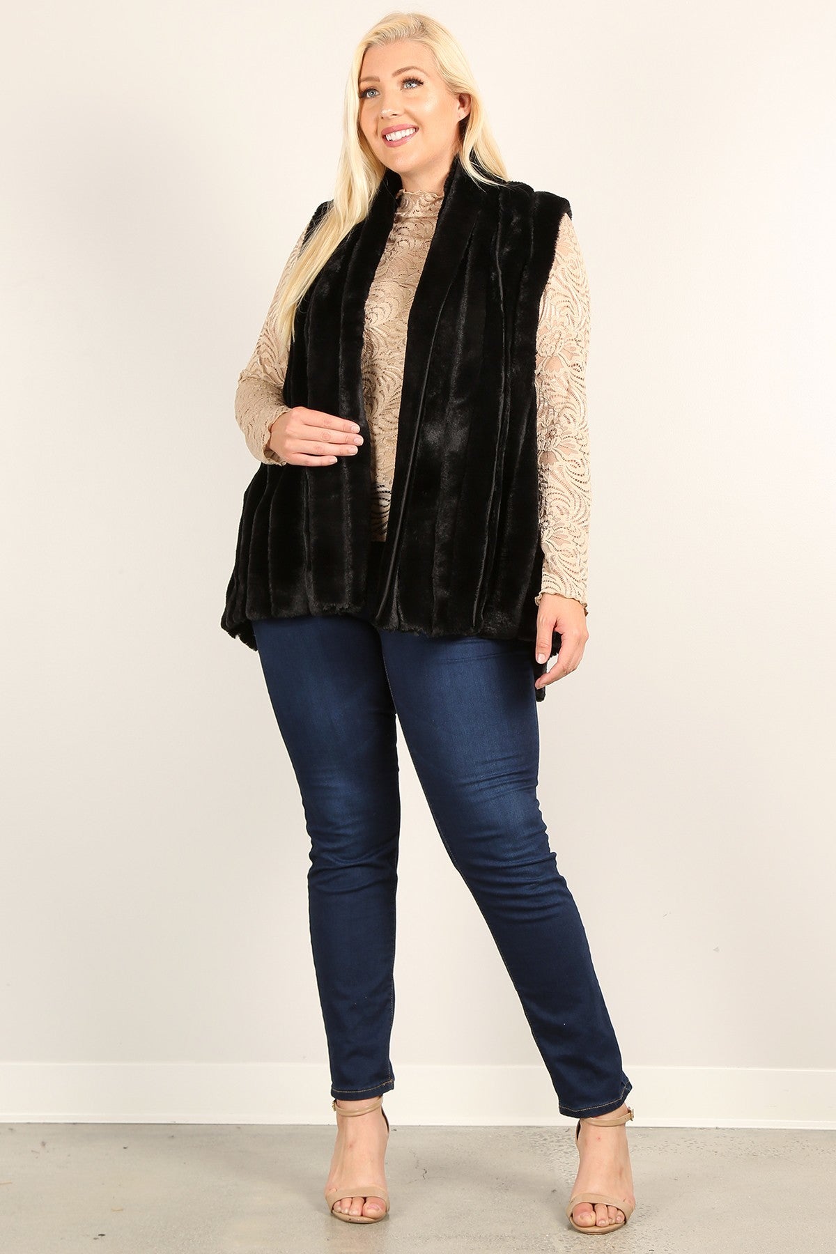 faux fur vest