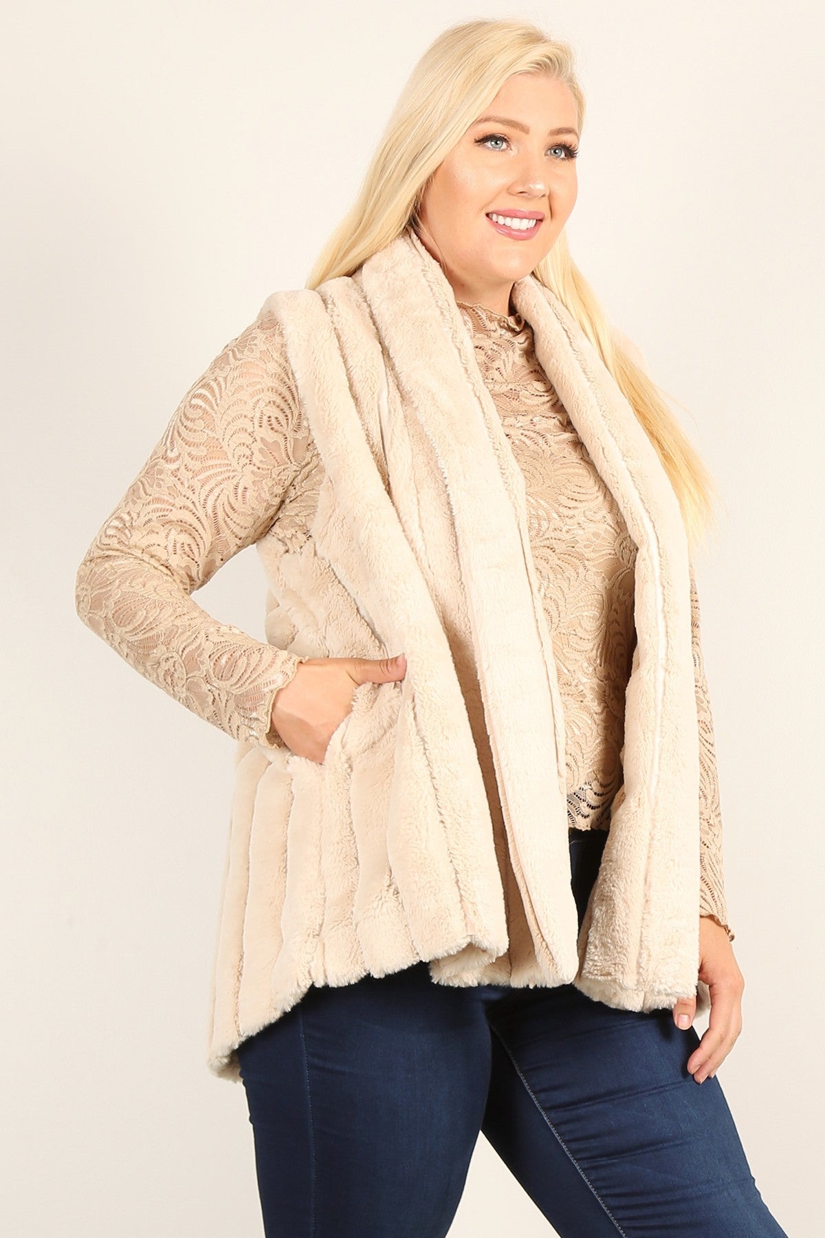 faux fur vest