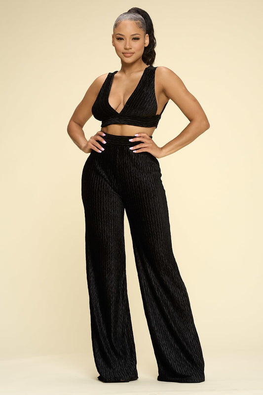 Velvet Tank Top & Pants Set