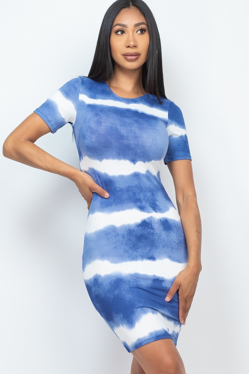 tie-dye midi dress