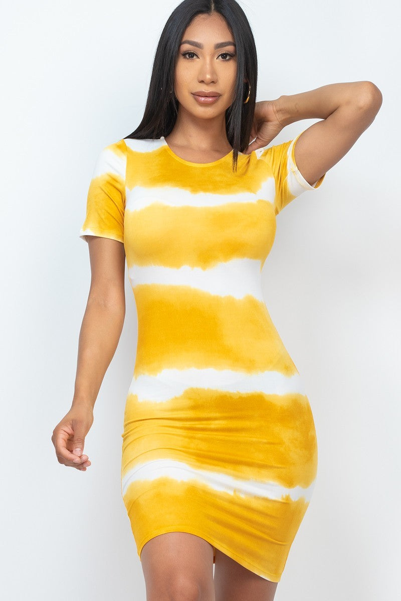 tie-dye midi dress