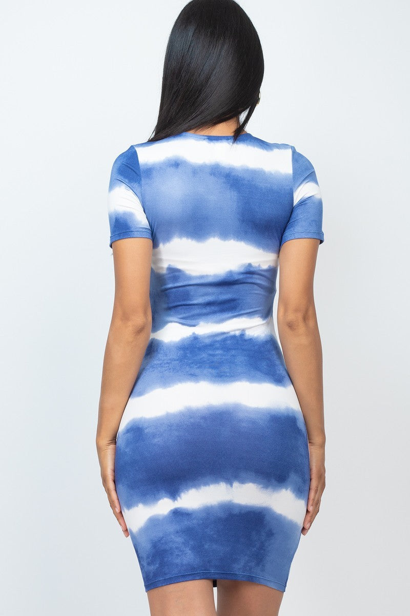 tie-dye midi dress