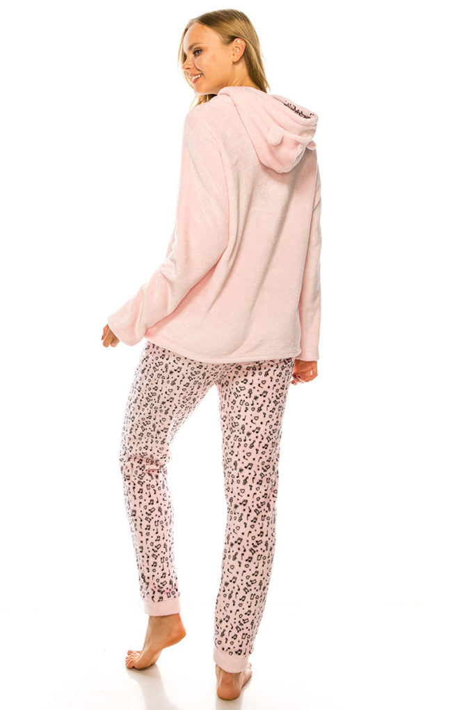 mouse print pajama set