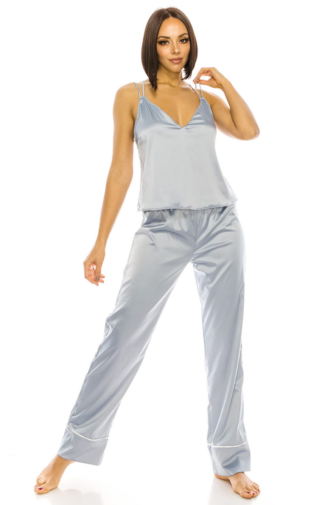 satin pajamas set