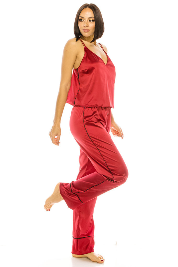 satin pajamas set