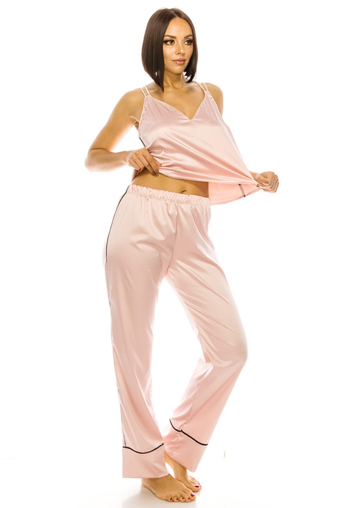 satin pajamas set