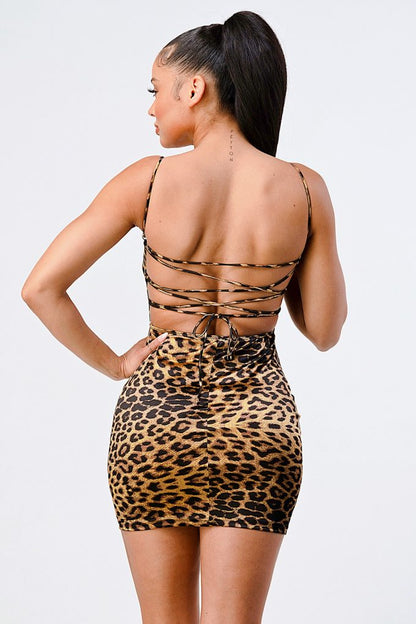 Leopard Print Mini Dress