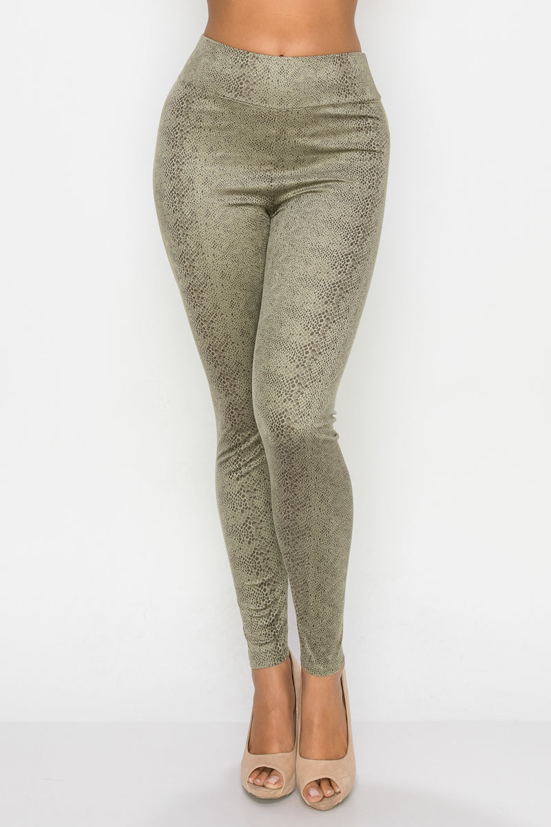 snake print top & leggings set