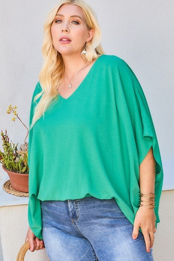 v-neck plus size top